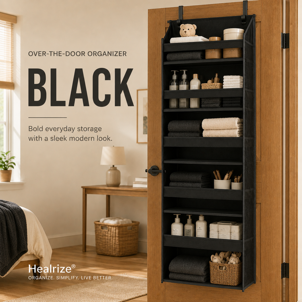 🔥 TODAY’S SPECIAL OFFER | UNITEM® Over the Door Organizer with Pockets for Bedroom, Bathroom, Nursery & Closet Storage